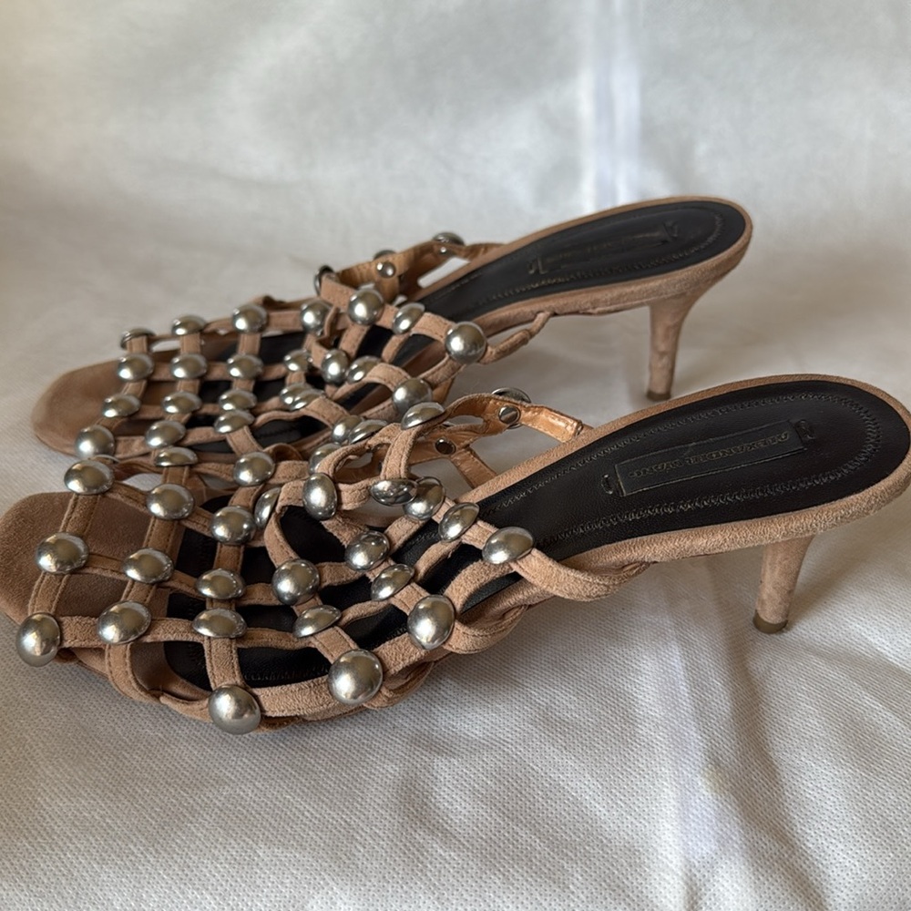 Alexander Wang Leather Cutout Sandals low heel - Picture 3 of 5